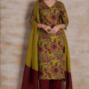 Mustard Floral Cotton Suit Set