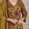 Mustard Floral Cotton Suit Set