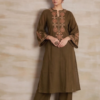Olive Green Cotton Handloom Suit Set