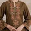 Olive Green Cotton Handloom Suit Set