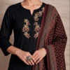 Midnight & Maroon Floral Embroidery Set