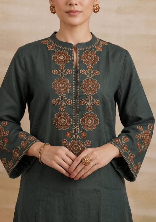 Forest Green Kurta Set