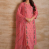 Rose Pink Cotton Handloom Suit Set